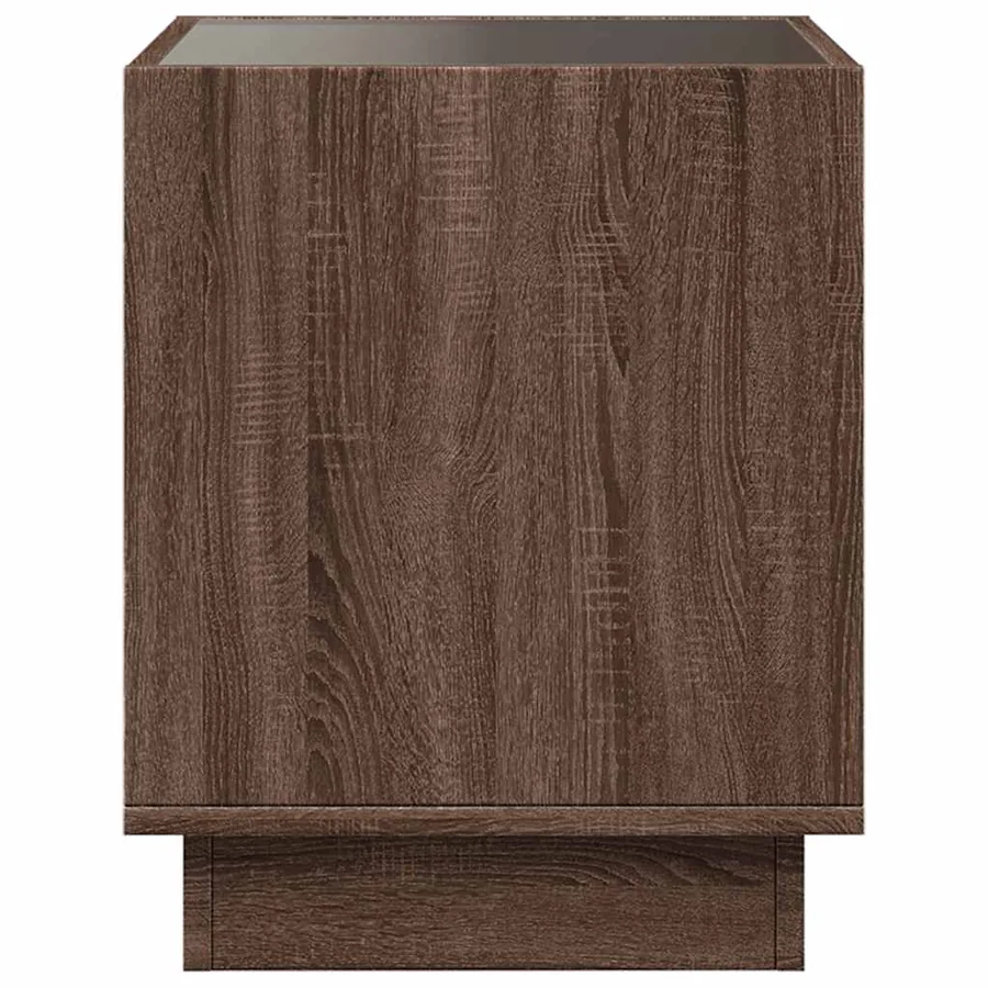 Table basse avec LED infini chêne marron 50x50x50 cm - 7