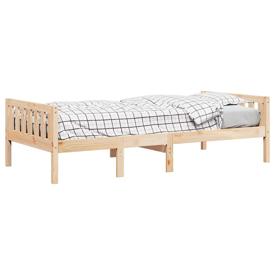 Lit pour enfants sans matelas 90x190 cm bois de pin massif - 4