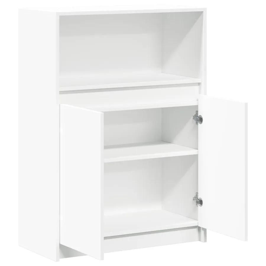Buffet avec LED blanc 72x34x100 cm bois d'ingénierie - 7