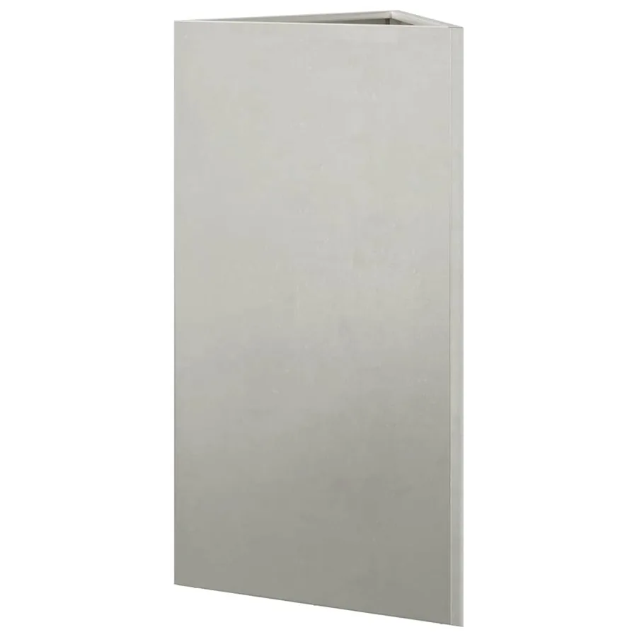 Jardinières 2 pcs triangulaire 40x34,5x75 cm acier inoxydable - 8