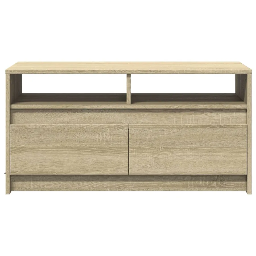 Table basse avec lumières LED chêne sonoma bois d'ingénierie - 6