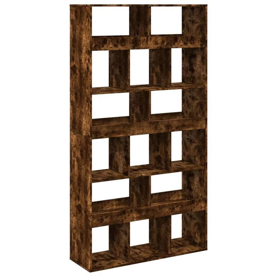 Bibliothèque chêne fumé 100x33x187,5 cm bois d'ingénierie - 6