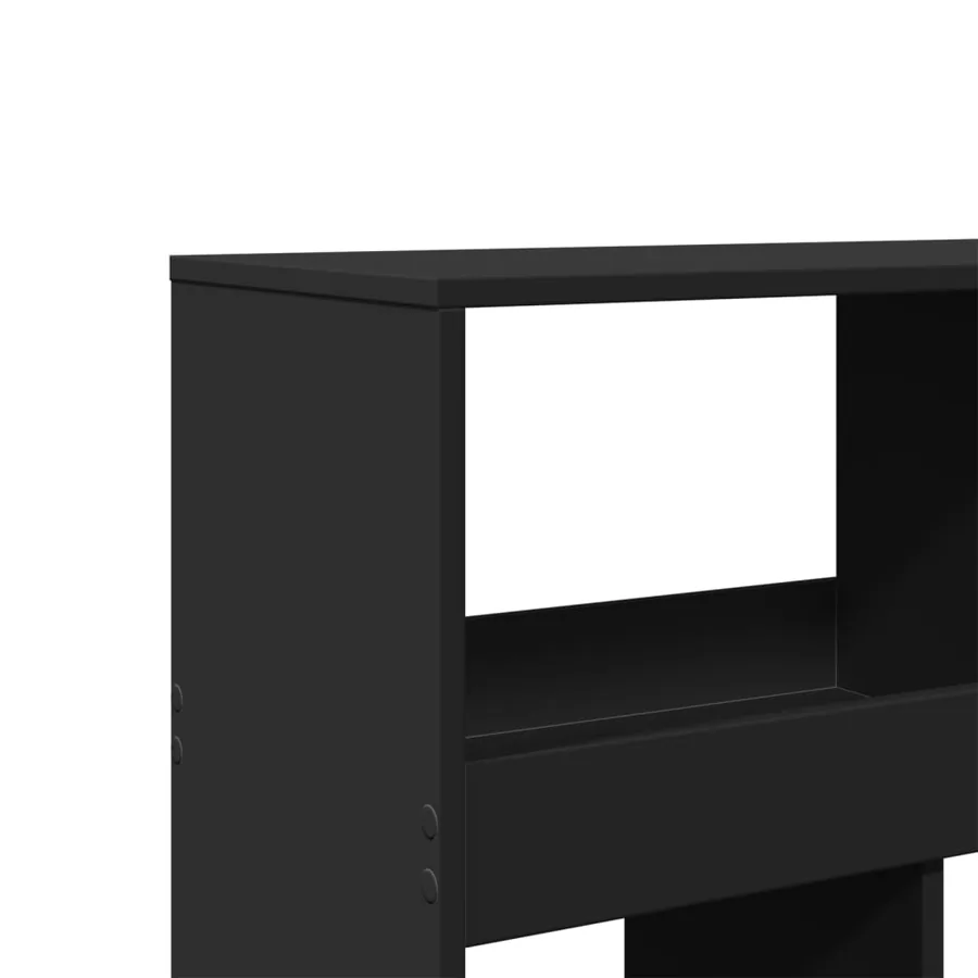 Bibliothèque noir 100x33x125,5 cm bois d'ingénierie - 7