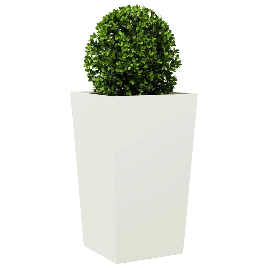 Jardinière blanc 45x45x75 cm acier - 3