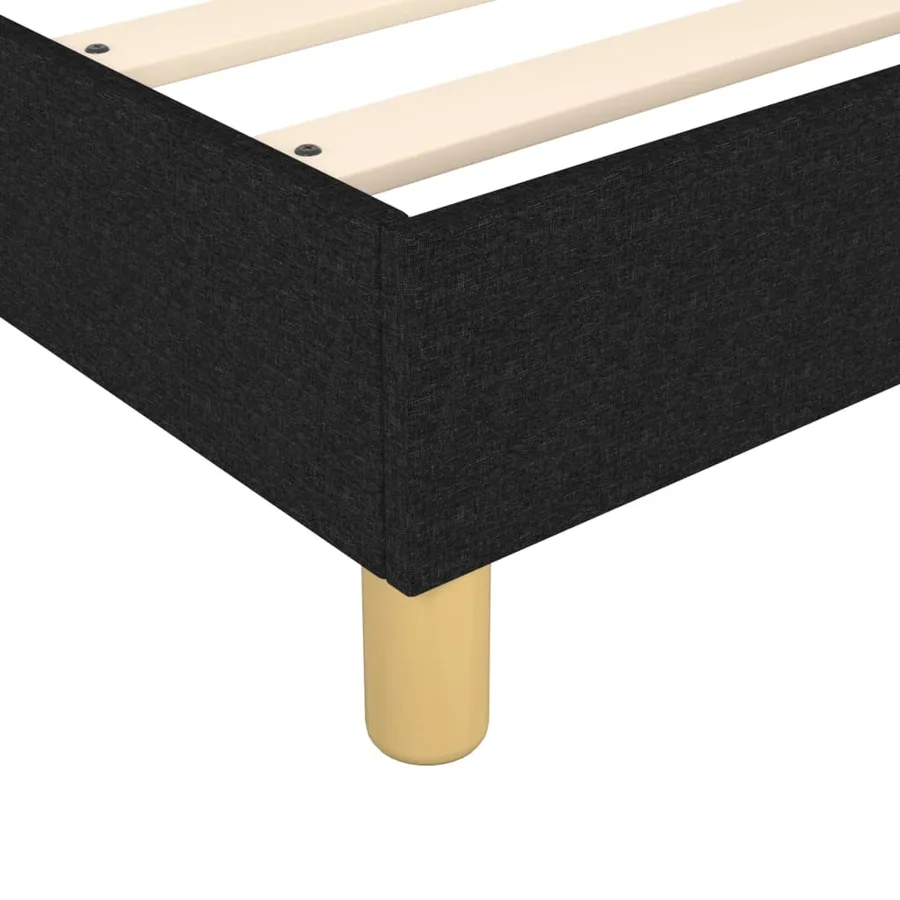 Sommier à lattes de lit avec matelas Noir 90x190 cm Tissu - 7