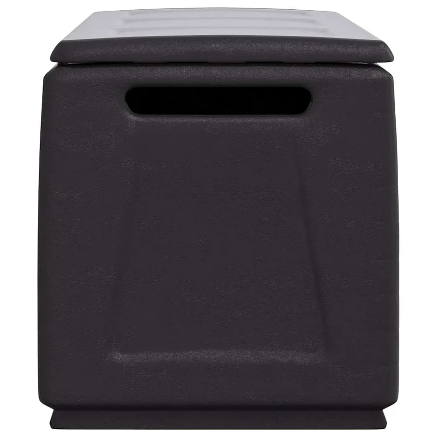 Boîte de rangement de jardin 138x53x57 cm 330 L Gris foncé noir - 7