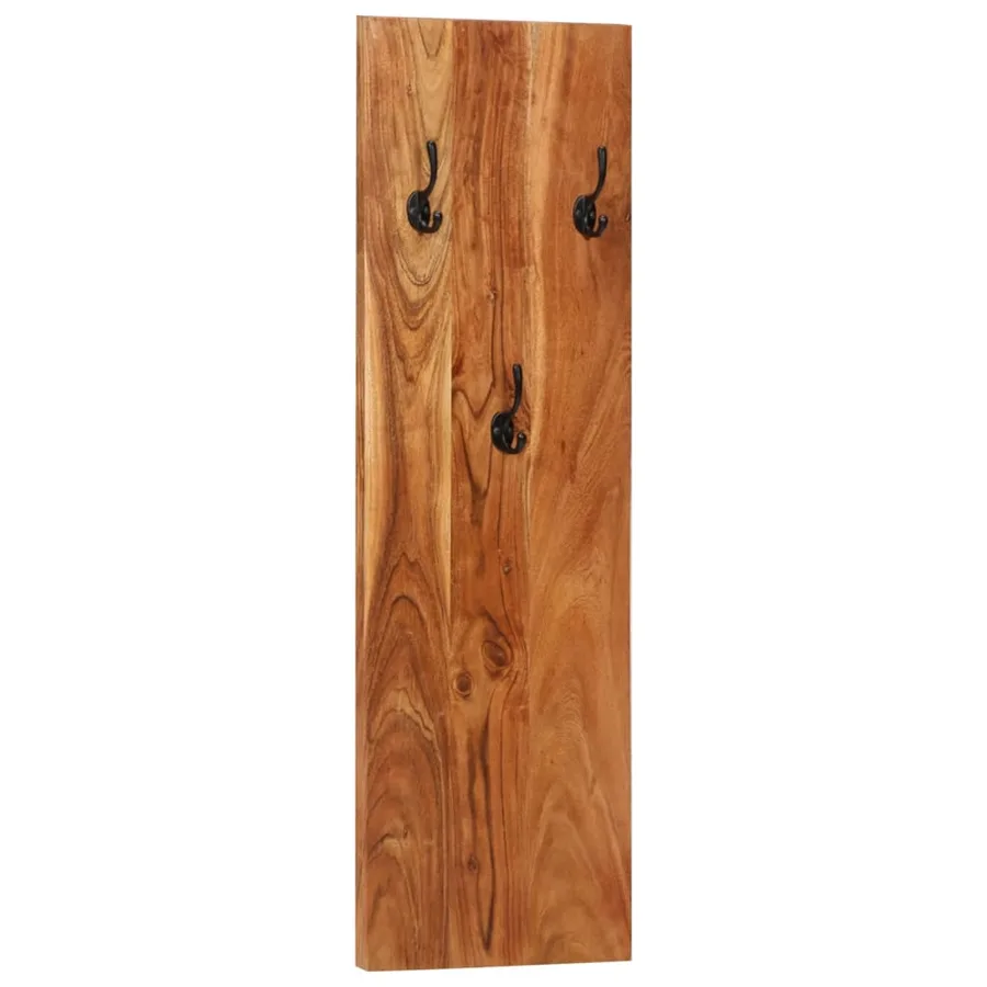 Porte-manteaux muraux 2 pcs 36x3x110 cm Bois d'acacia massif - 10