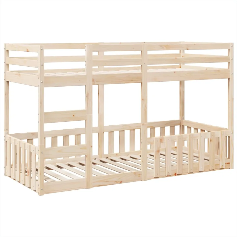 Lit superposé 90x200 cm Bois de pin massif - 2