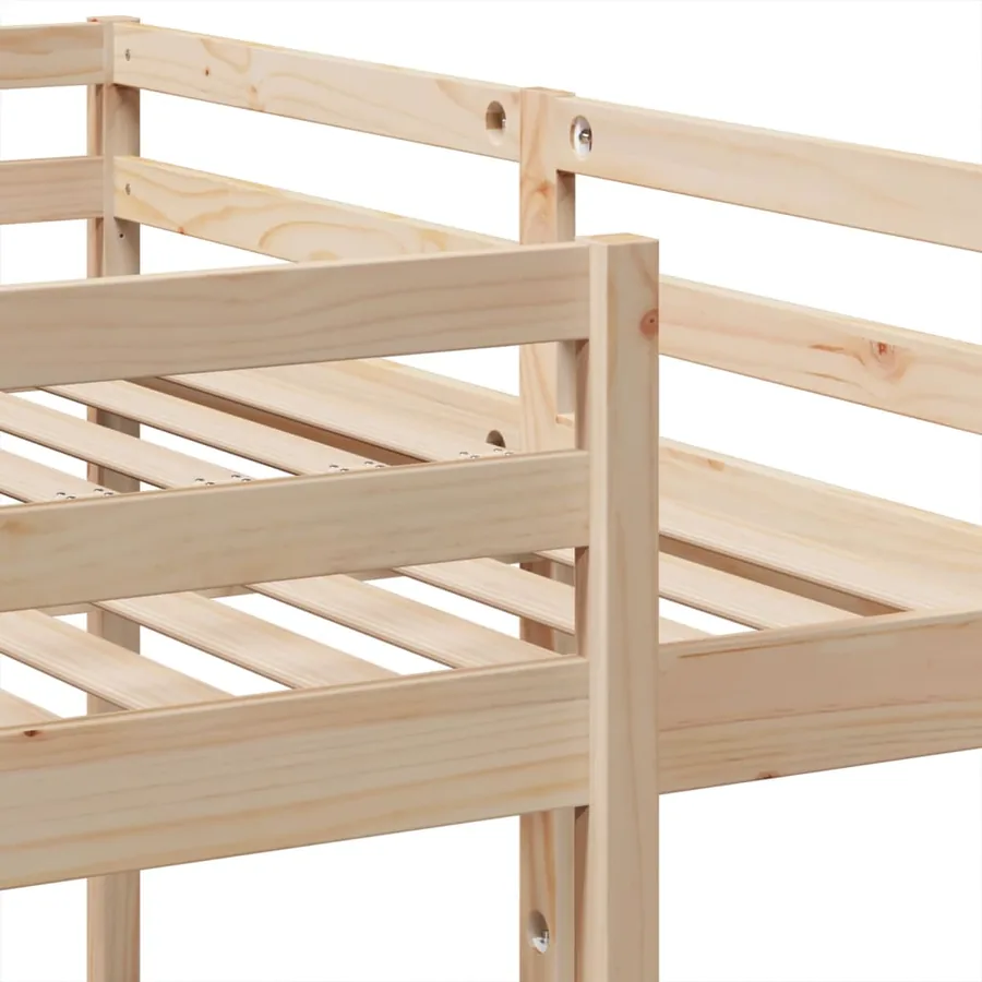 Lit superposé triple 160x200/80x160 cm bois de pin massif - 8