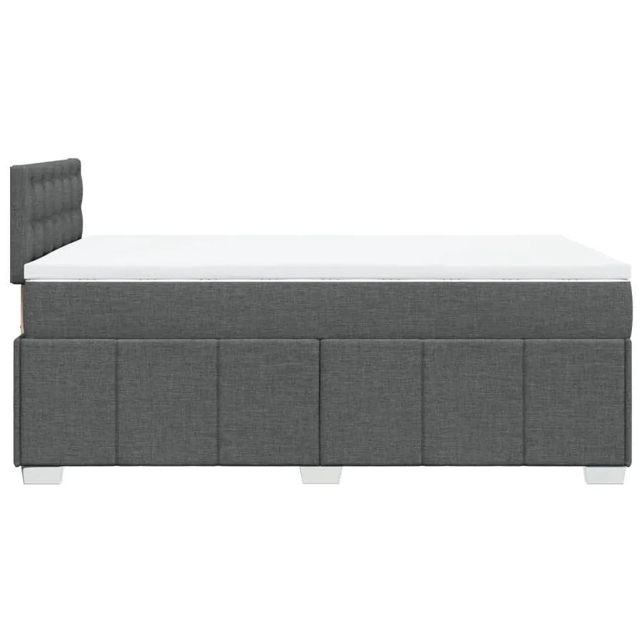 Sommier à lattes de lit avec matelas Gris foncé 120x200cm Tissu - 5