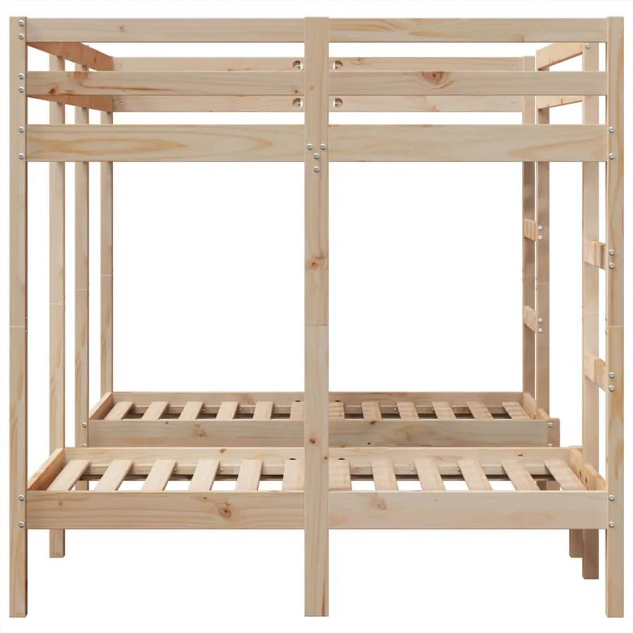 Lit superposé triple 140x200/70x140 cm bois de pin massif - 6