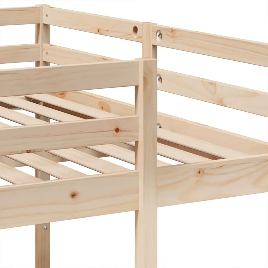 Lit superposé triple 140x200/70x140 cm bois de pin massif - 8