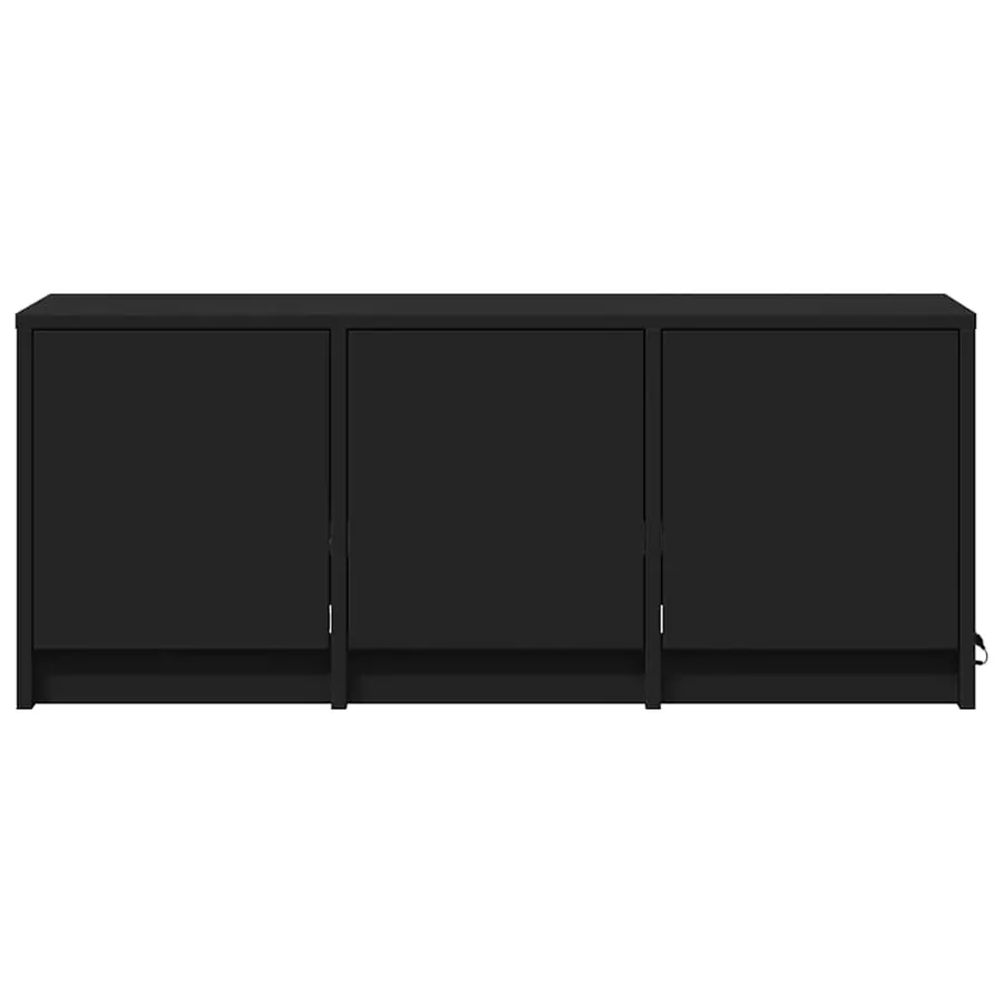 Meuble TV avec LED noir 97x34x40 cm bois d'ingénierie - 6