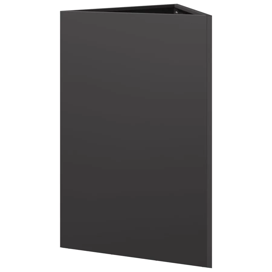 Jardinières 2 pcs noir triangulaire 50x43x75 cm acier - 8