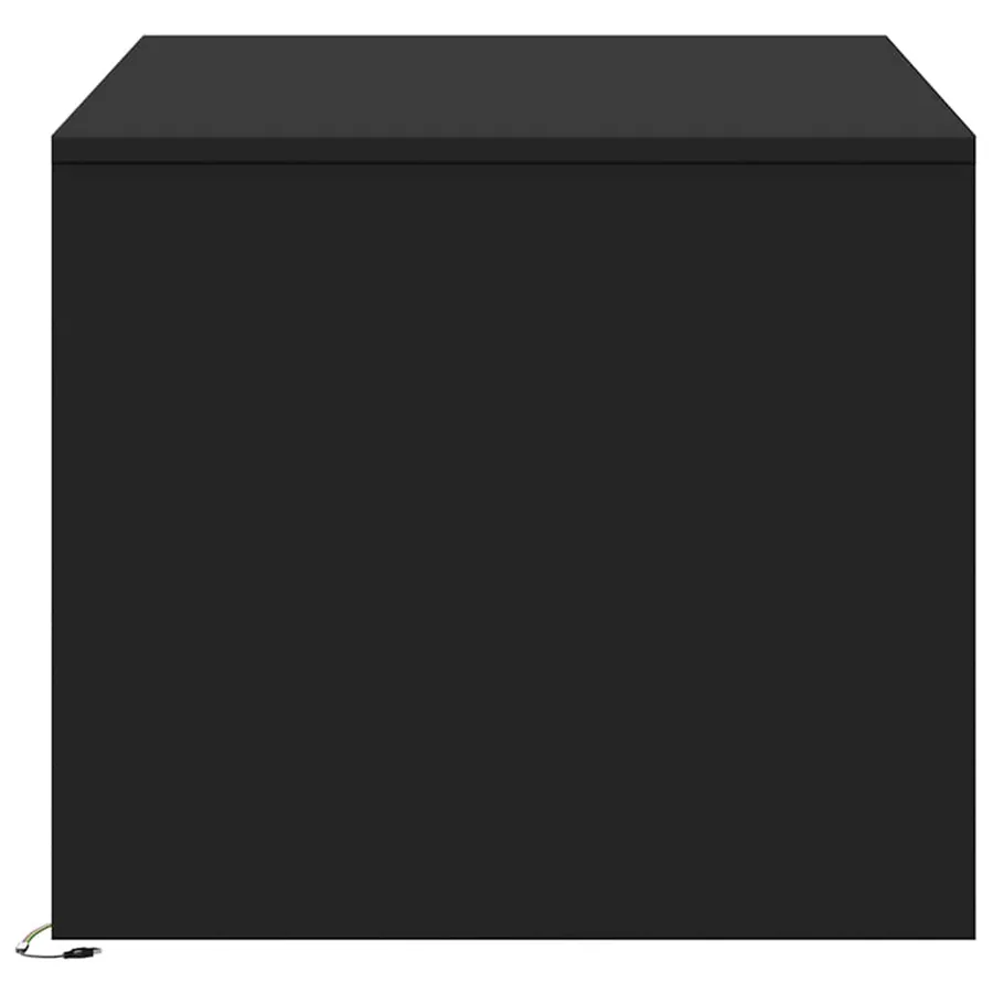 Table basse avec lumières LED noir bois d'ingénierie - 7