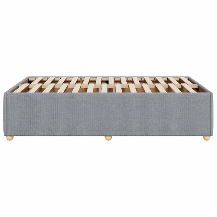Cadre de lit sans matelas gris clair 120x190 cm tissu - 5