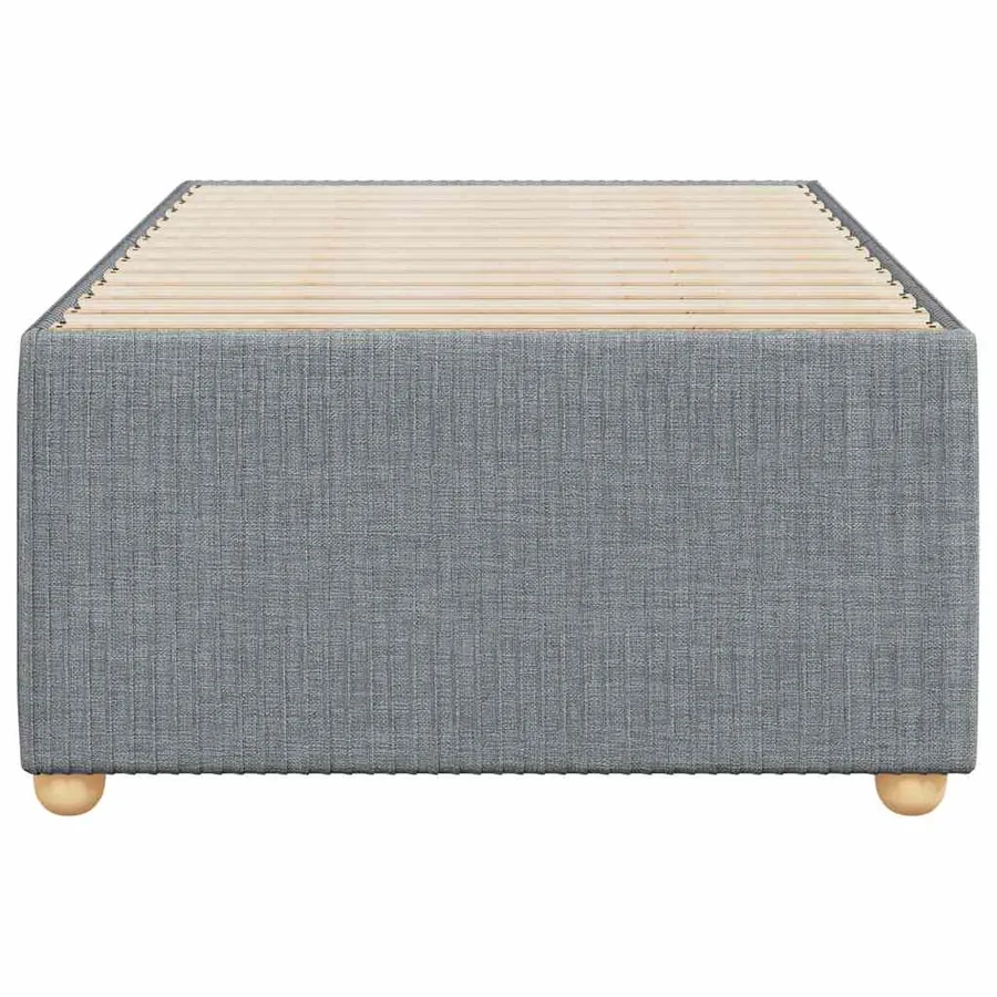 Cadre de lit sans matelas gris clair 100x200 cm tissu - 4