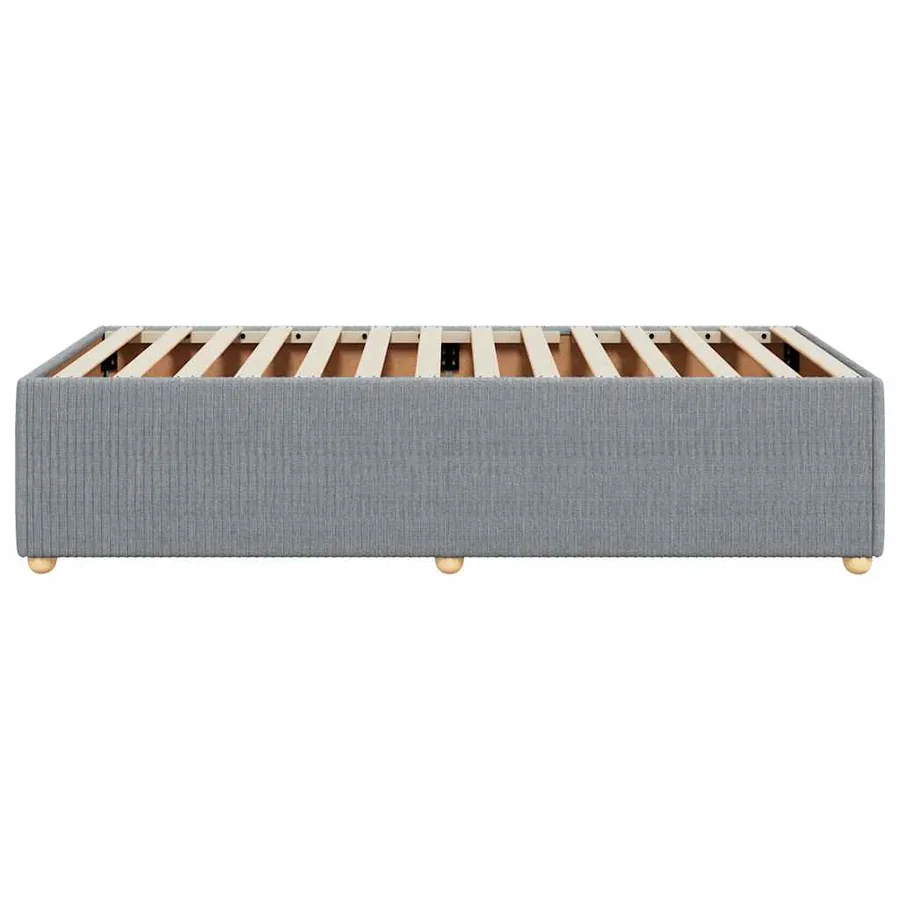 Cadre de lit sans matelas gris clair 100x200 cm tissu - 5