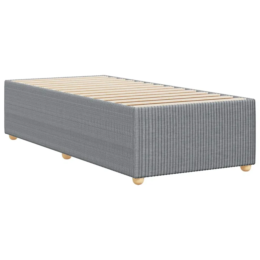 Cadre de lit sans matelas gris clair 100x200 cm tissu - 6