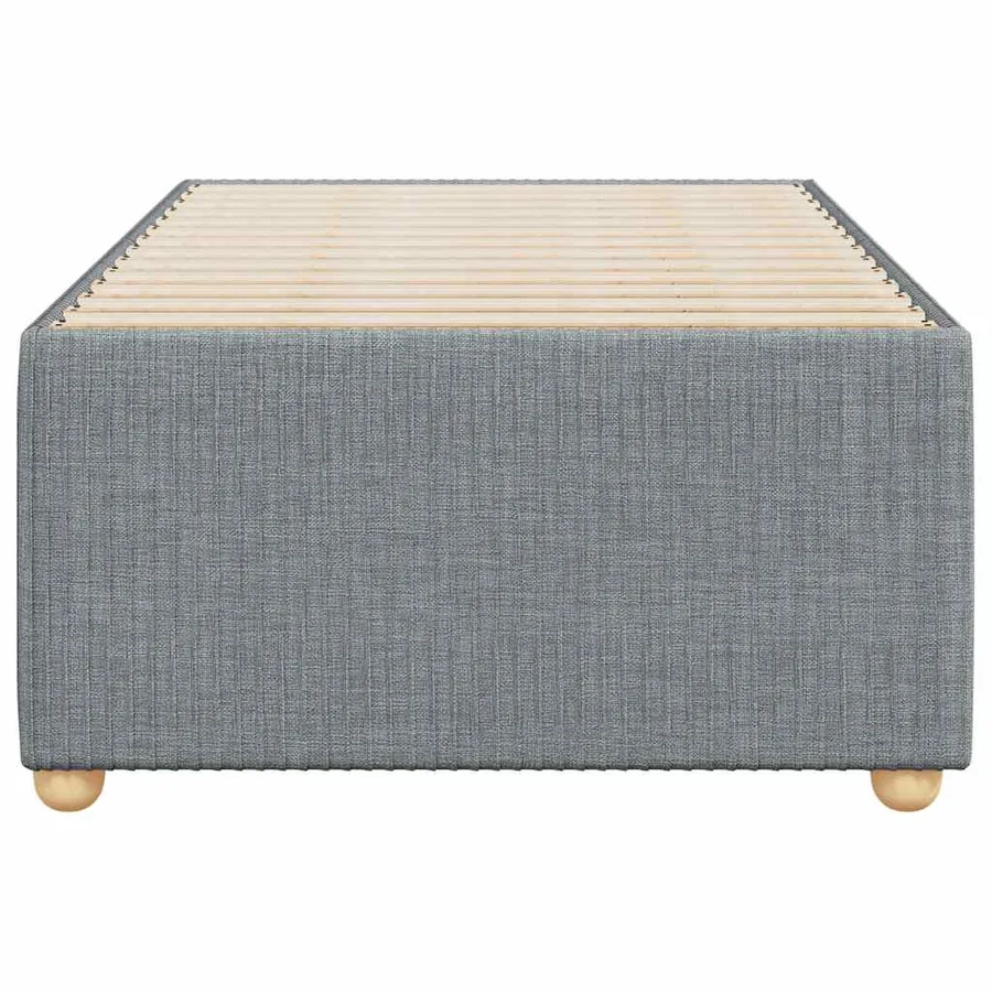 Cadre de lit sans matelas gris clair 80x200 cm tissu - 4