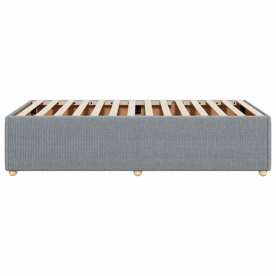 Cadre de lit sans matelas gris clair 80x200 cm tissu - 5