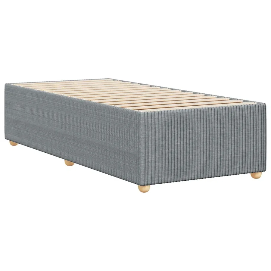 Cadre de lit sans matelas gris clair 80x200 cm tissu - 6