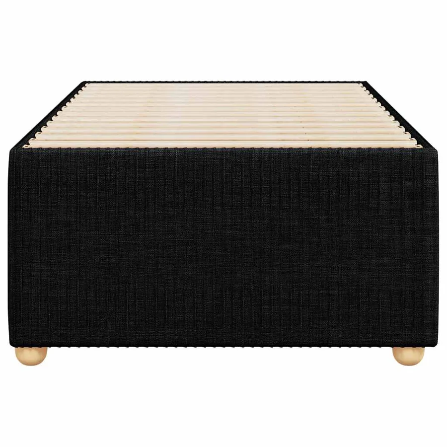 Cadre de lit sans matelas noir 100x200 cm tissu - 4
