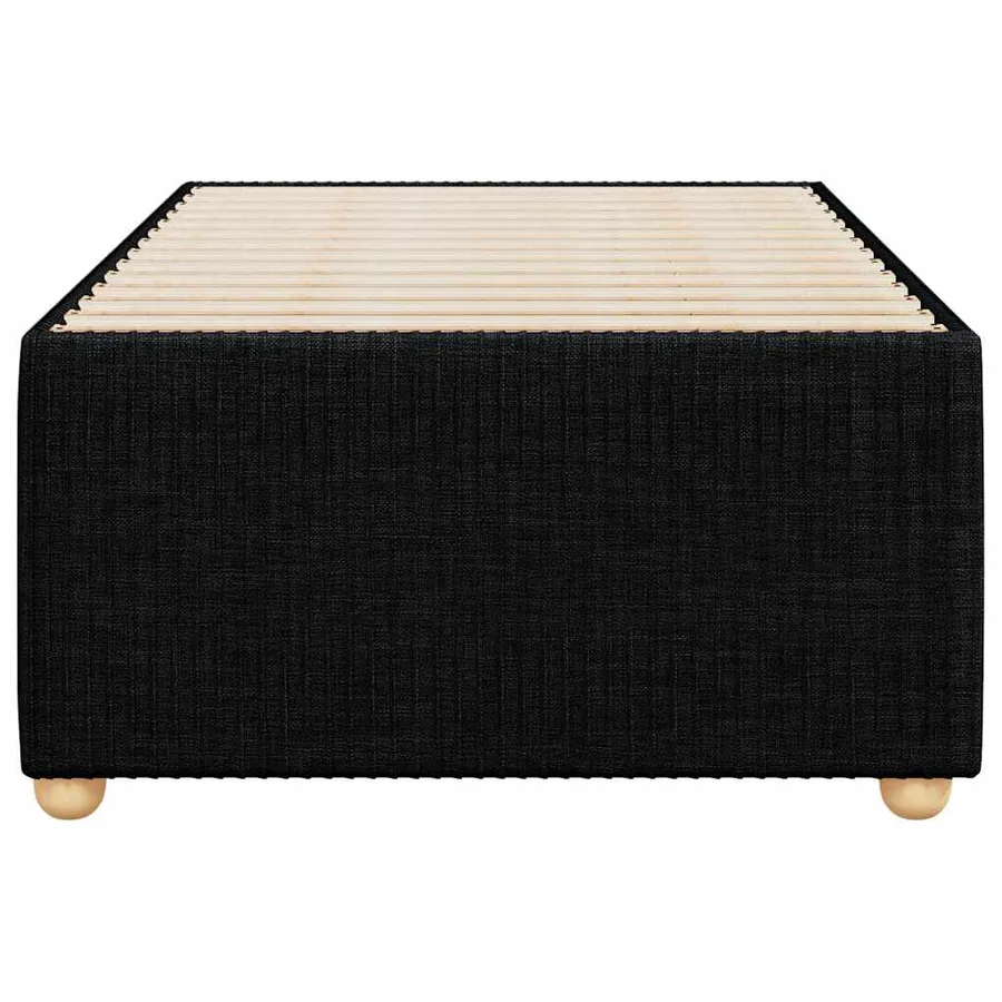 Cadre de lit sans matelas noir 90x200 cm tissu - 4