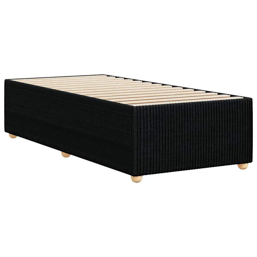 Cadre de lit sans matelas noir 90x200 cm tissu - 6