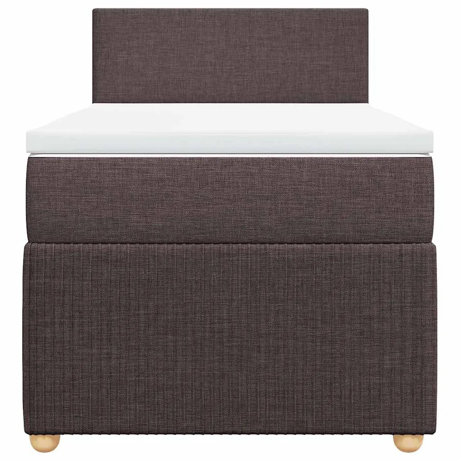Sommier à lattes de lit avec matelas Marron foncé 100x200 cm - 4