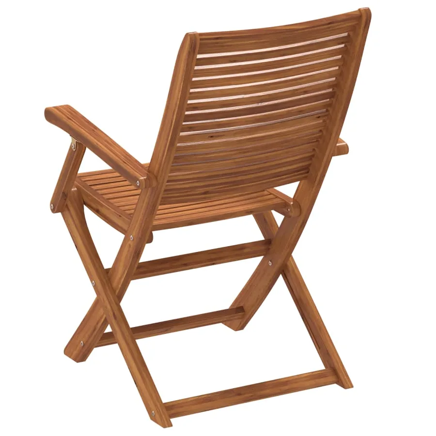 Chaises de jardin pliantes lot de 8 57x66x95 cm bois d'acacia - 6