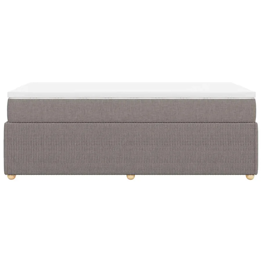 Sommier à lattes de lit avec matelas Taupe 100x200 cm Tissu - 5