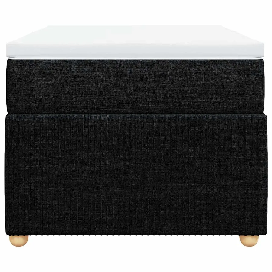 Sommier à lattes de lit et matelas Noir 80x200 cm Tissu - 4