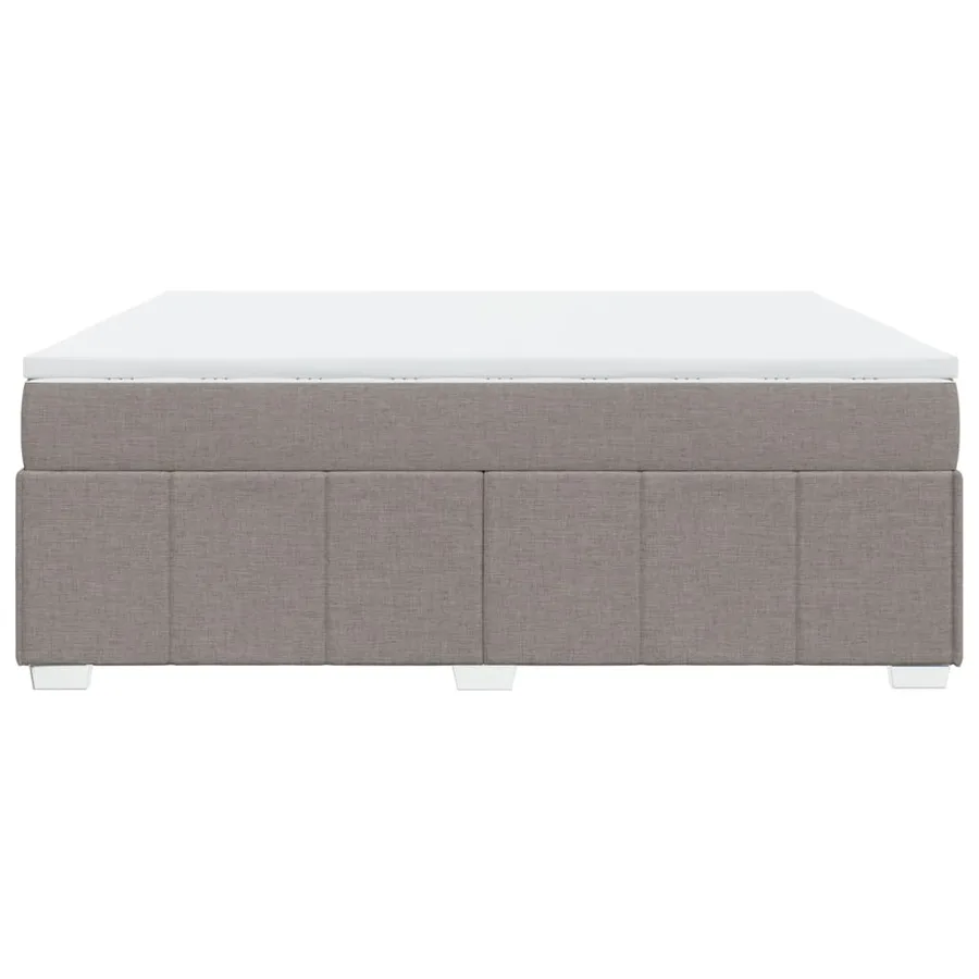 Sommier à lattes de lit avec matelas Taupe 180x200 cm Tissu - 8