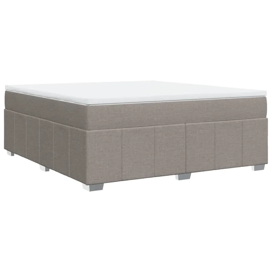 Sommier à lattes de lit avec matelas Taupe 180x200 cm Tissu - 9