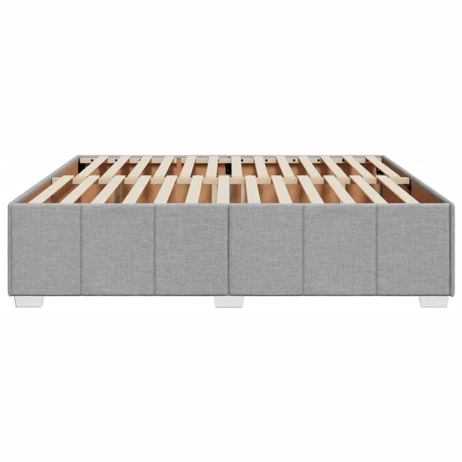 Cadre de lit sans matelas gris clair 180x200 cm tissu - 5