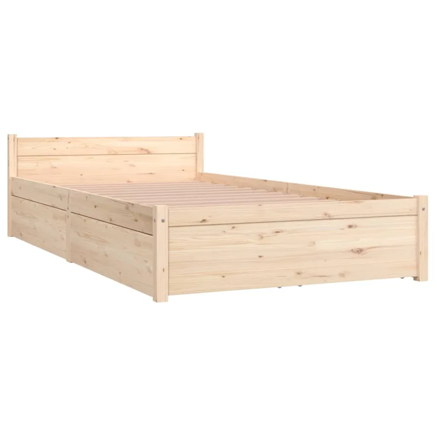 Cadre de lit sans matelas avec tiroirs 90x200 cm - 4