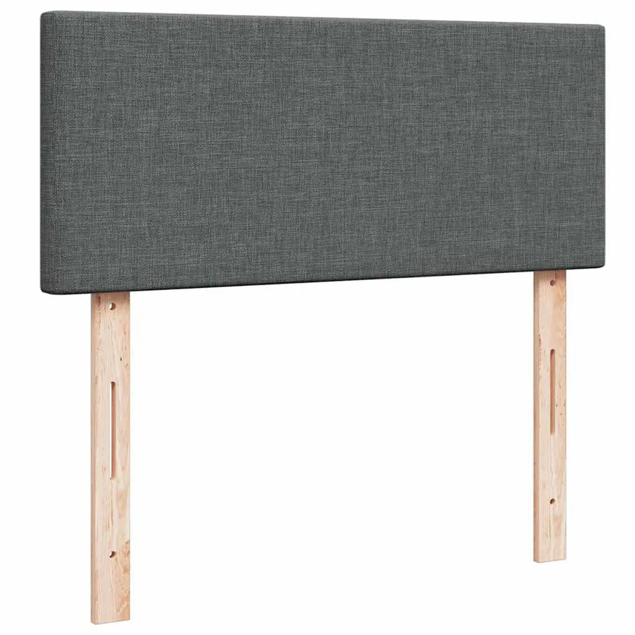 Sommier à lattes de lit avec matelas gris foncé 120x190cm tissu - 7