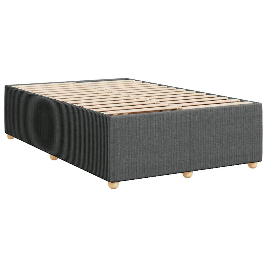 Sommier à lattes de lit avec matelas gris foncé 120x190cm tissu - 8