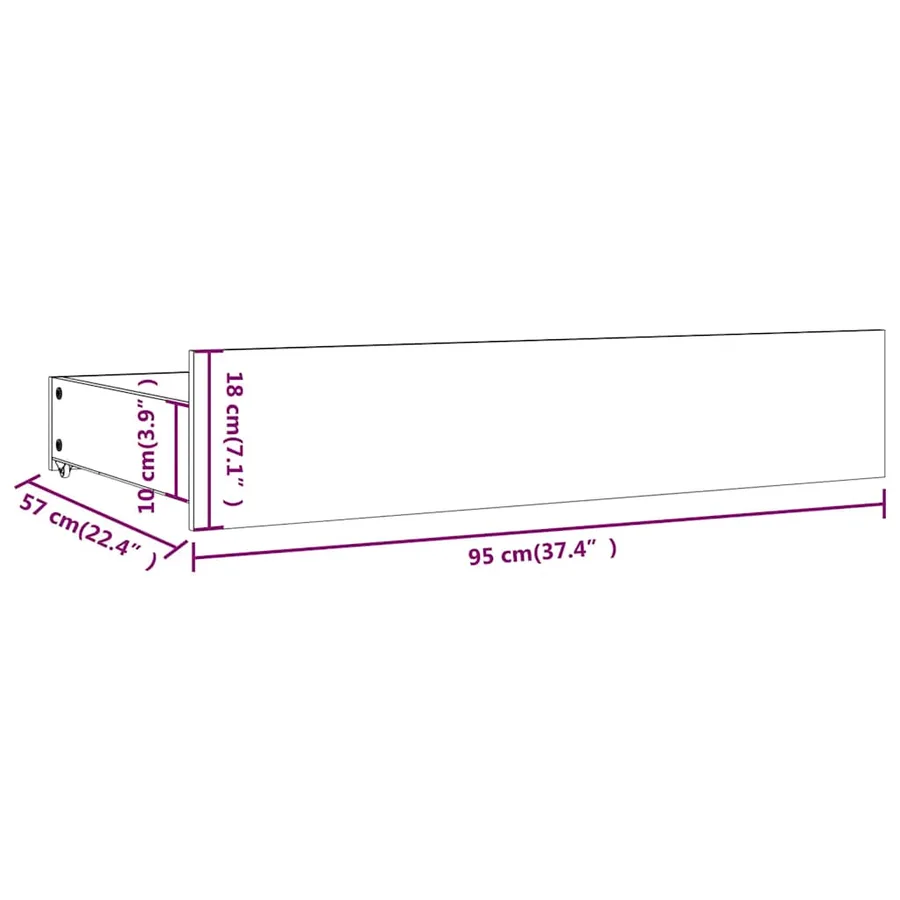 Cadre de lit sans matelas avec tiroirs 140x200 cm - 12