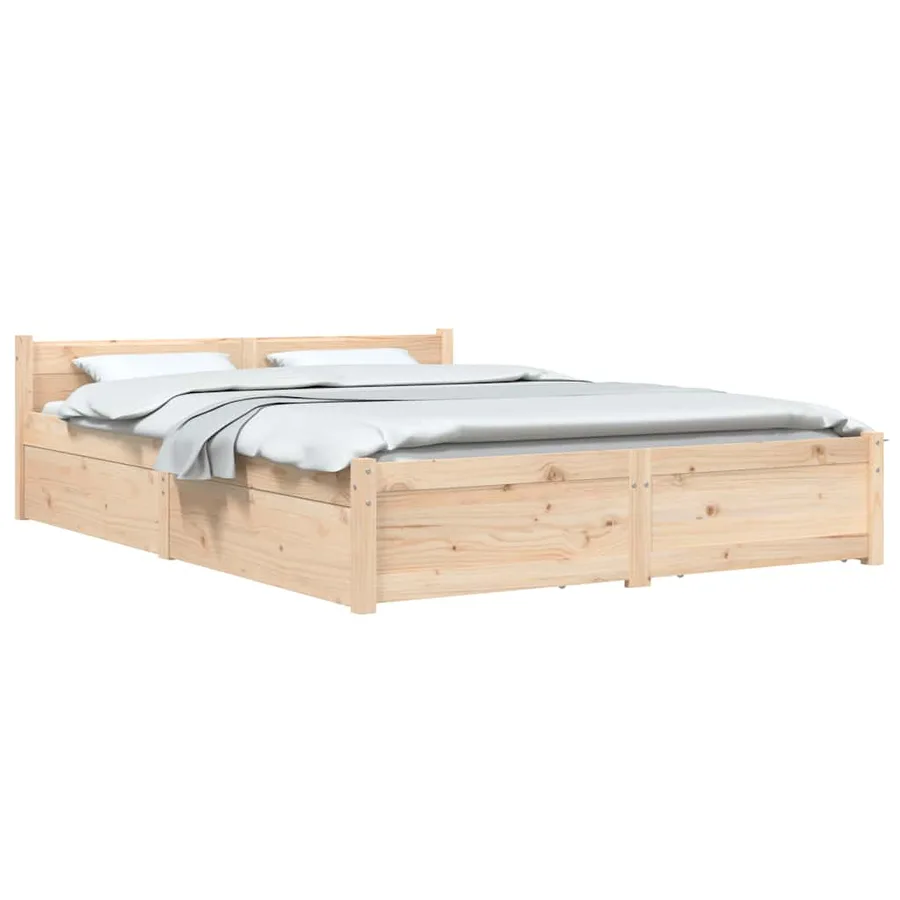 Cadre de lit sans matelas avec tiroirs 140x200 cm - 3