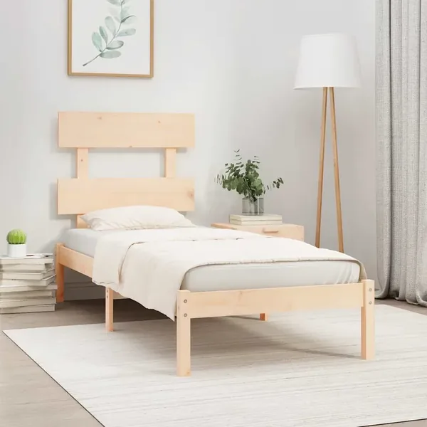 Cadre de lit sans matelas 90x190 cm bois massif
