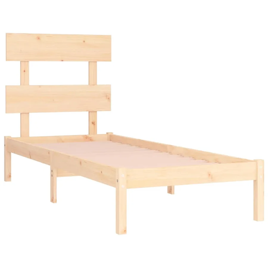 Cadre de lit sans matelas 90x190 cm bois massif - 4