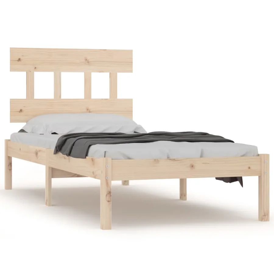 Cadre de lit sans matelas 90x190 cm bois massif - 2