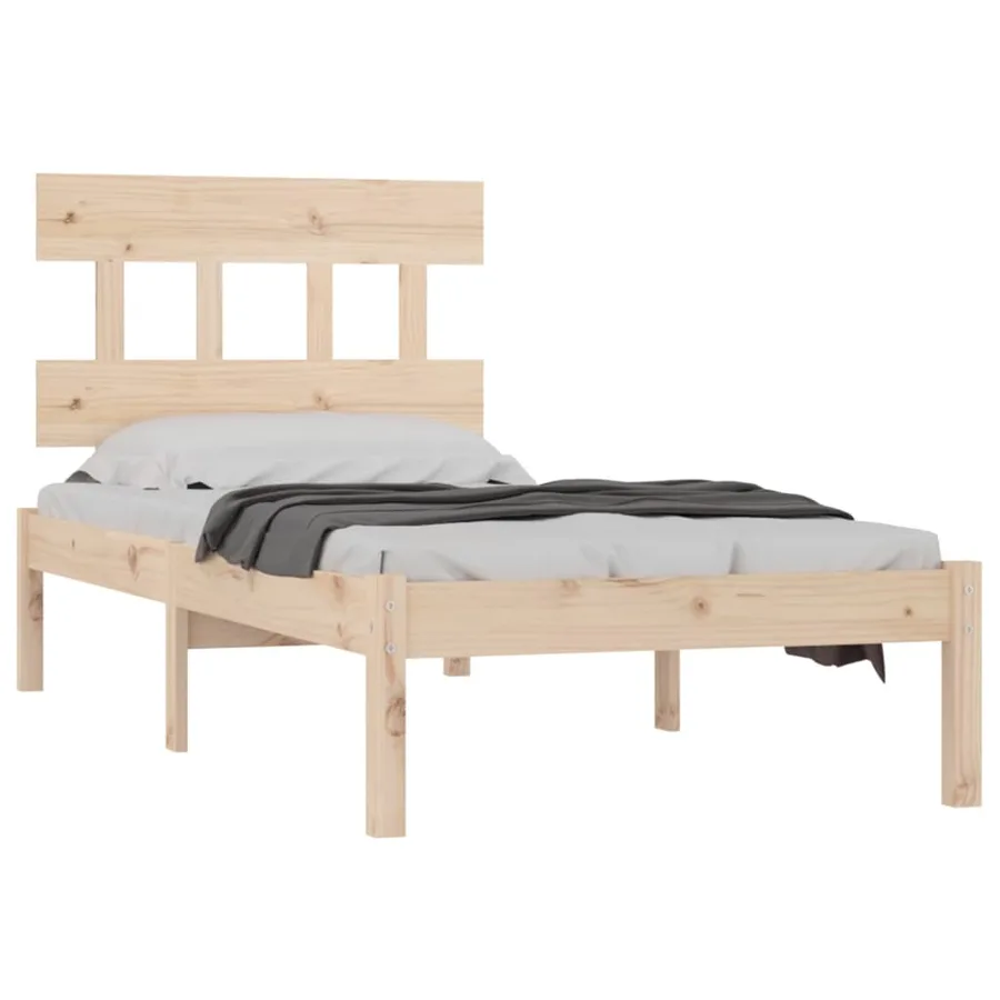 Cadre de lit sans matelas 90x190 cm bois massif - 3