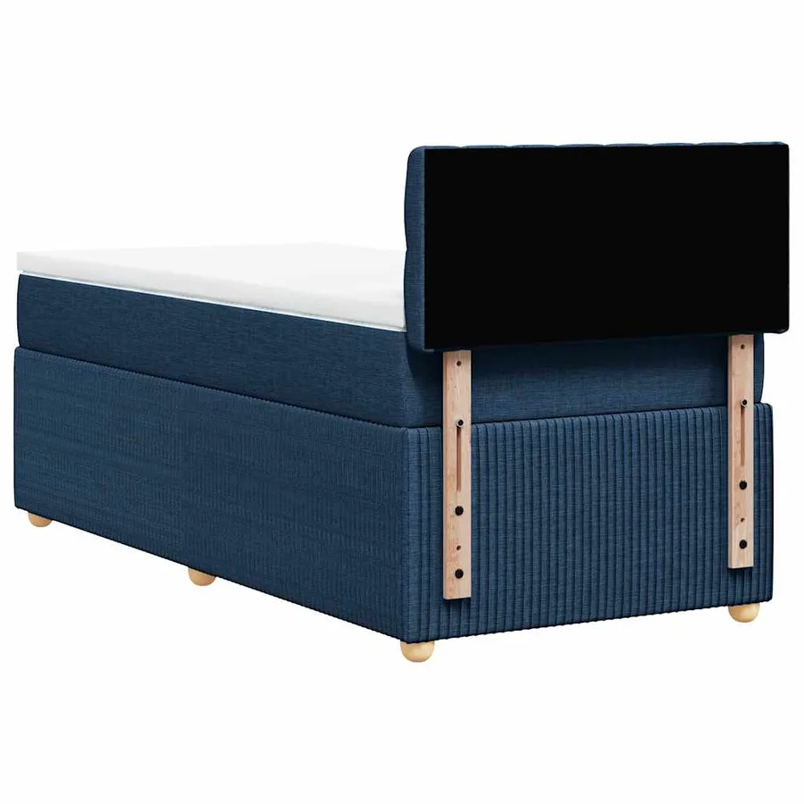 Sommier à lattes de lit avec matelas Bleu 100x200 cm Tissu - 6