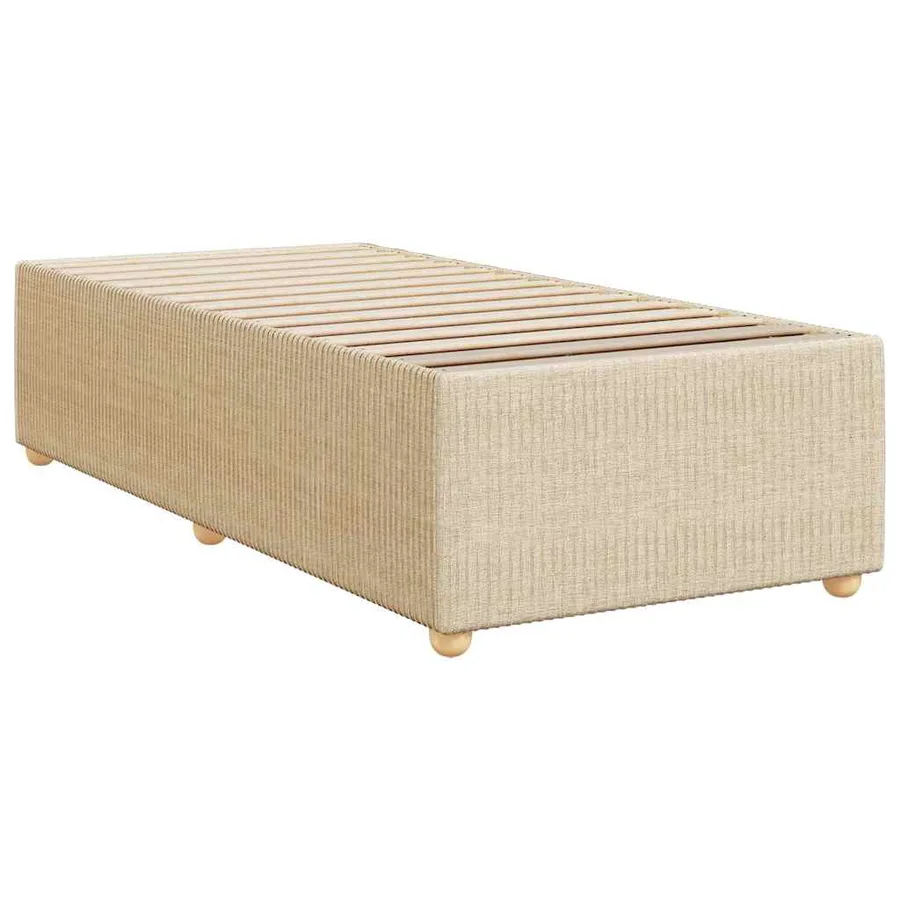 Sommier à lattes de lit avec matelas Crème 90x200 cm Tissu - 10