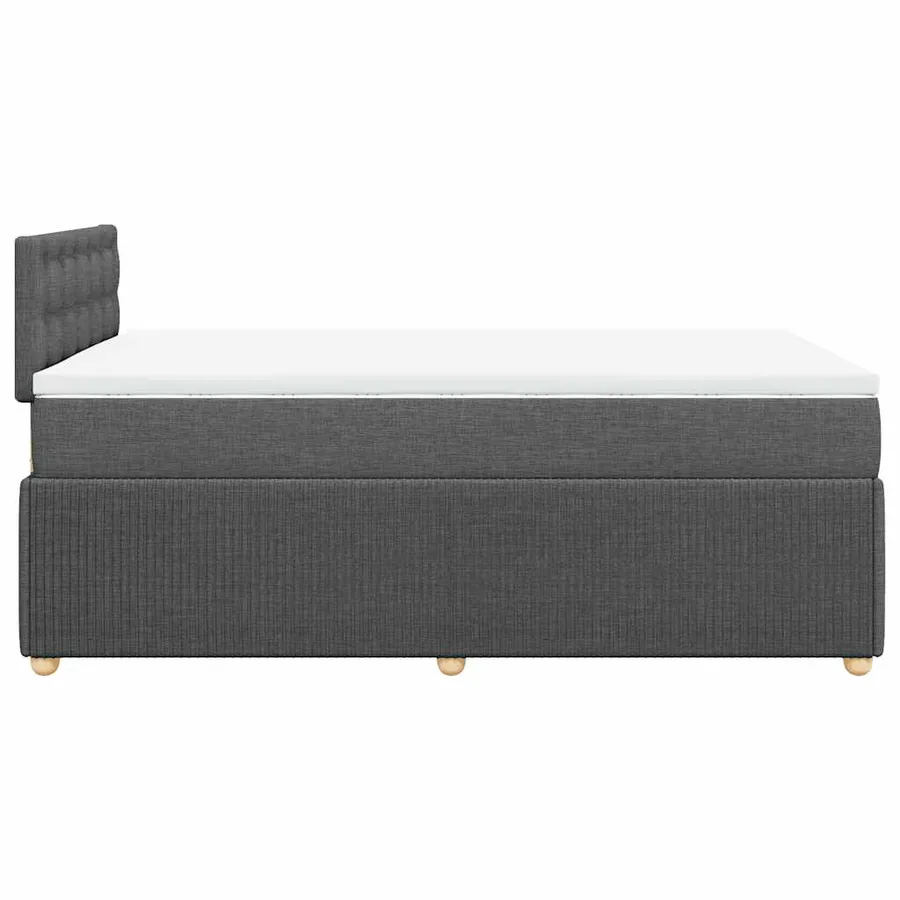 Sommier à lattes de lit avec matelas Gris foncé 120x200cm Tissu - 5