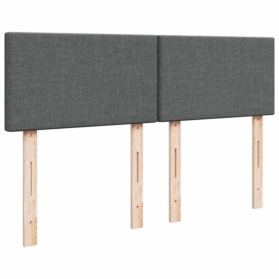 Sommier à lattes de lit avec matelas Gris foncé 160x200cm Tissu - 7