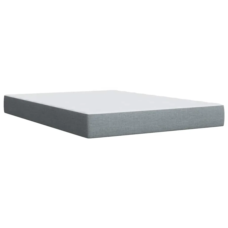Sommier à lattes de lit avec matelas Gris clair 140x190cm Tissu - 9